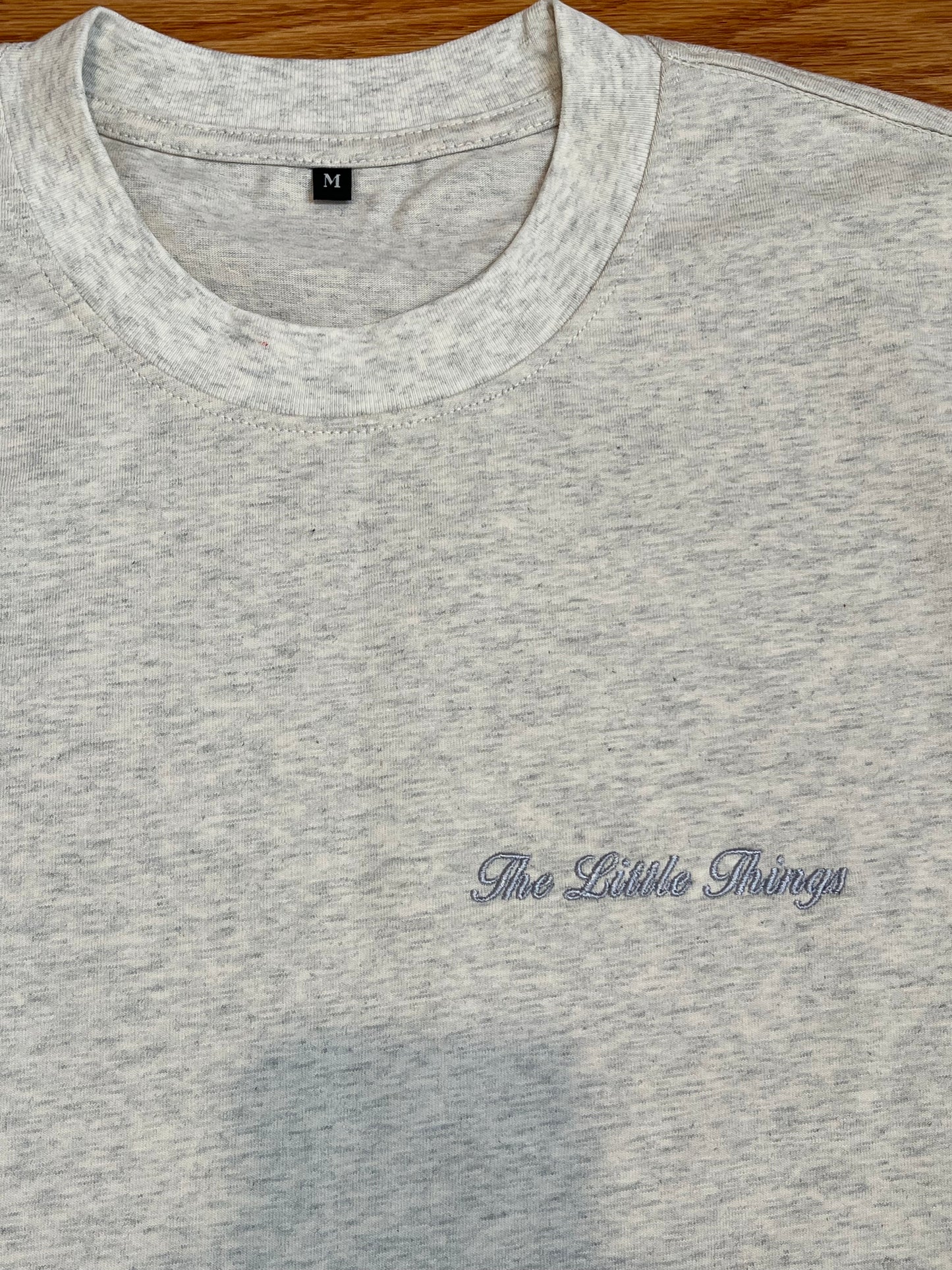 Gray Embroidery Tee