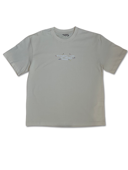 Crossed Paths Cream Tee